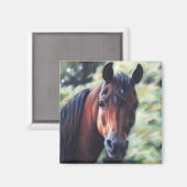 ベイアラビアンホース顔 マグネット (正面/裏面)