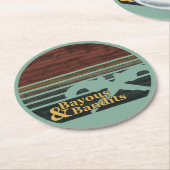 ベイウス&バンディットレトロサンセット ラウンドペーパーコースター (アングル)
