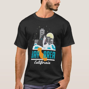 ベイエリアカリフォルニアシャークシティシャツデザイン Tシャツ