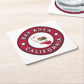 ベイエリアカリフォルニア スクエアペーパーコースター (アングル)