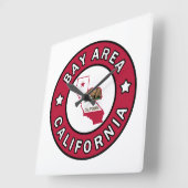 ベイエリアカリフォルニア スクエア壁時計 (傾斜)
