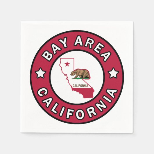 ベイエリアカリフォルニア スタンダードカクテルナプキン (正面)