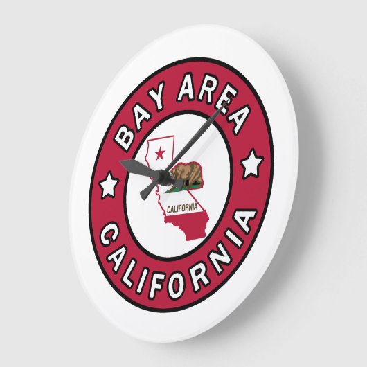 ベイエリアカリフォルニア ラージ壁時計 (傾斜)