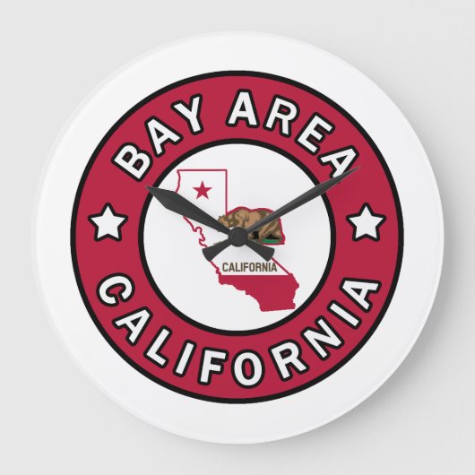 ベイエリアカリフォルニア ラージ壁時計 (正面)