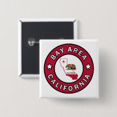 ベイエリアカリフォルニア 缶バッジ (正面&裏面)