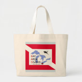 ベイエリアダイバーズ素晴らしレイクス地域 ラージトートバッグ (正面)
