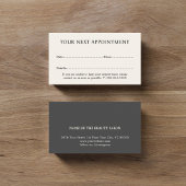 ベイエレガントジスタイリッシュュダークグレー美しいサロン 予約カード