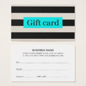 ベイエレガントジモダンュブラックターコイズストライプズ (正面&裏面)