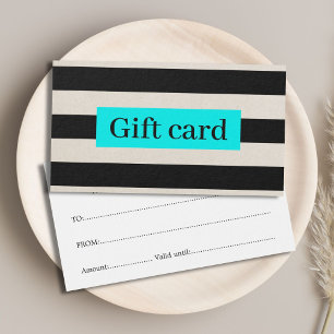 ベイエレガントジモダンュブラックターコイズストライプズ