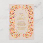 ベイエレガントジ秋素朴離れ結婚詳細 エンクロージャーカード (正面)