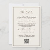 ベイエレガントジ縁どQRコー結婚ド 招待状 (裏面)