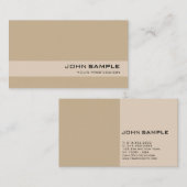 ベイエレガントージブラウンモダンプロフェッショナルシンプル 名刺 (正面/裏面)