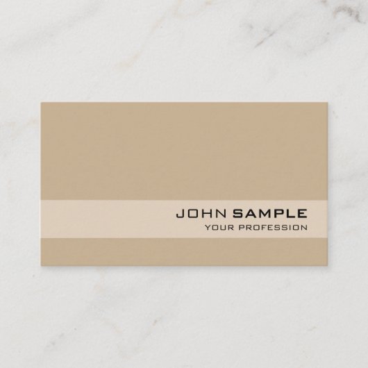 ベイエレガントージブラウンモダンプロフェッショナルシンプル 名刺 (正面)