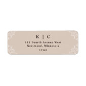 ベイエレガントージュタ結婚ウペ差出人住所 ラベル (正面)