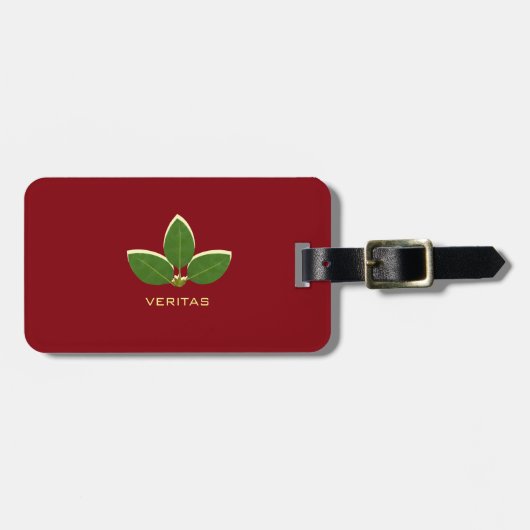 ベイエレガント葉オンブルゴーニュ赤 ラゲッジタグ (正面横)