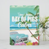 ベイオブピッグス，キューバビーチ休暇ポスター 招待状 (スタンド正面)