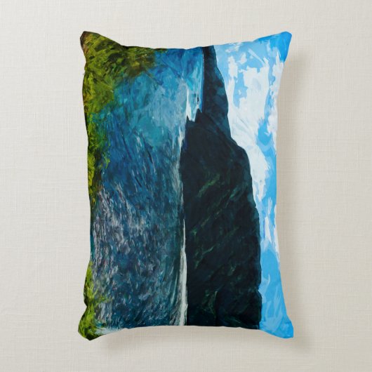 ベイオンザロードトゥハナマウイハワイ抽象芸術 アクセントクッション (正面(垂直))