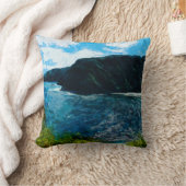 ベイオンザロードトゥハナマウイハワイ抽象芸術 クッション (ブランケット)