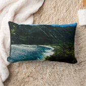 ベイオンザロードトゥハナマウイハワイ抽象芸術 ランバークッション (ブランケット)