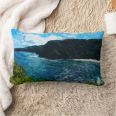 ベイオンザロードトゥハナマウイハワイ抽象芸術 ランバークッション (ブランケット)