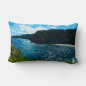 ベイオンザロードトゥハナマウイハワイ抽象芸術 ランバークッション (裏面)