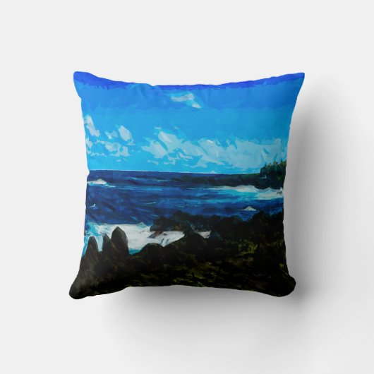 ベイオンザロードトゥハナマウイ抽象芸術 クッション (裏面)