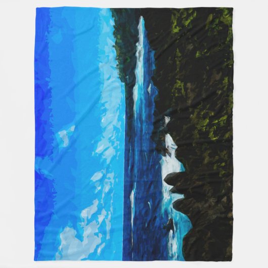 ベイオンザロードトゥハナマウイ抽象芸術 フリースブランケット (正面)