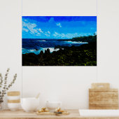 ベイオンザロードトゥハナマウイ抽象芸術 ポスター (キッチン)