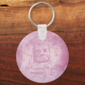 ベイオン顔ピンク キーホルダー (正面)