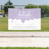 ベイカーつや消しドリップカラフルふりかける薄紫 横断幕 (インサイチュ)