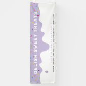 ベイカーつや消しドリップカラフルふりかけパープル 横断幕 (縦)