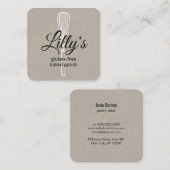 ベイカーウィスクベーカリースクエアクラフトビジネスカード スクエア名刺 (正面/裏面)