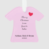 ベイカーカップケーキエプロンパーソナライズされたオーナメント オーナメント (裏面)