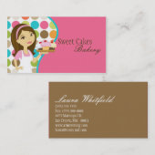 ベイカーカップケーキベーカリースウィートトリートビジネスカード 名刺 (正面/裏面)