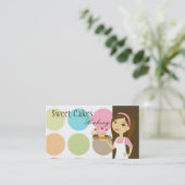 ベイカーカップケーキベーカリースウィートトリートビジネスカード 名刺 (スタンド正面)