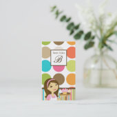 ベイカーカップケーキベーカリースウィートトリートビジネスカード 名刺 (スタンド正面)