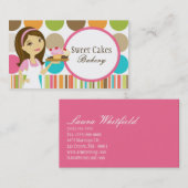ベイカーカップケーキベーカリースウィートトリートビジネスカード 名刺 (正面/裏面)