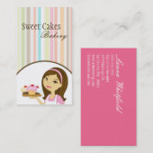 ベイカーカップケーキベーカリースウィートトリートビジネスカード 名刺 (正面/裏面)