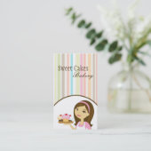ベイカーカップケーキベーカリースウィートトリートビジネスカード 名刺 (スタンド正面)