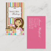 ベイカーカップケーキベーカリースウィートトリートビジネスカード 名刺 (正面/裏面)