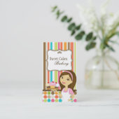 ベイカーカップケーキベーカリースウィートトリートビジネスカード 名刺 (スタンド正面)