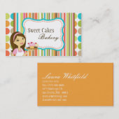 ベイカーカップケーキベーカリースウィートトリートビジネスカード 名刺 (正面/裏面)