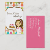 ベイカーカップケーキベーカリースウィートトリートビジネスカード 名刺 (正面/裏面)