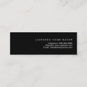 ベイカーケーキベーカリーデコレータウィスクホワイトフローラ スキニー名刺 (裏面)