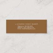 ベイカーケーキベーカリーデコレータスライスケーキ スキニー名刺 (裏面)