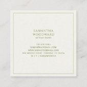 ベイカーシェフハットビジネスカード スクエア名刺 (裏面)