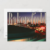 ベイカースフィールドスカイラインとベイカースフィールド ポストカード (正面/裏面)