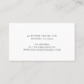 ベイカーズツールベーカリーパティシシェフ 名刺 (裏面)