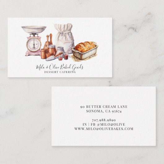 ベイカーズツールベーカリーパティシシェフ 名刺 (正面/裏面)
