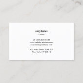 ベイカーズピ転がンベーカリーケータリングウッド 名刺 (裏面)